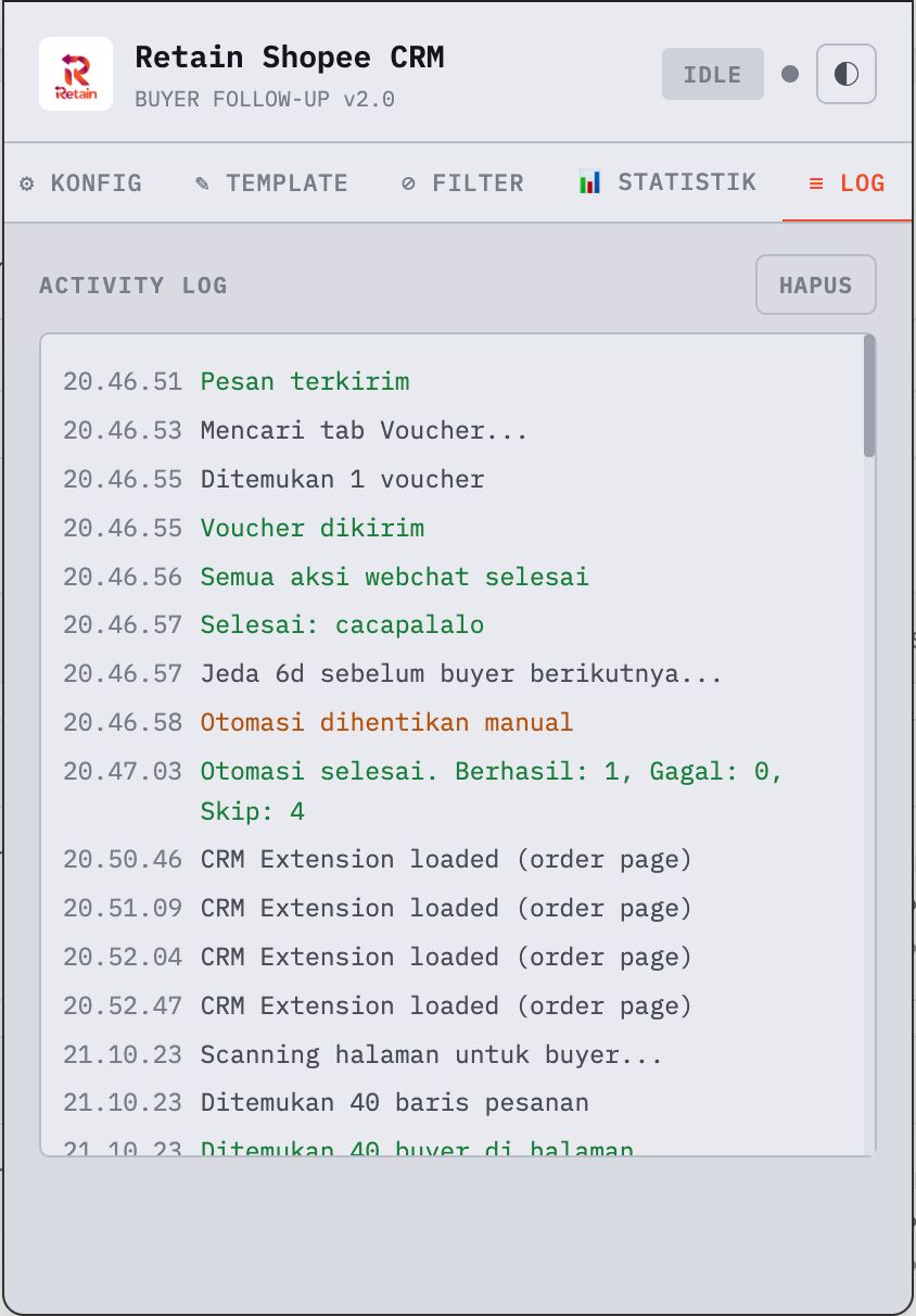 Dashboard Retain CRM